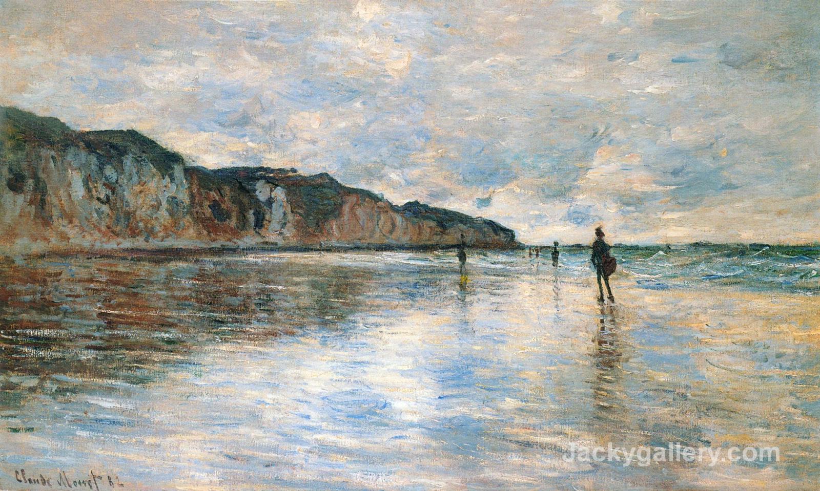 Low Tide at Pourville by Claude Monet paintings reproduction